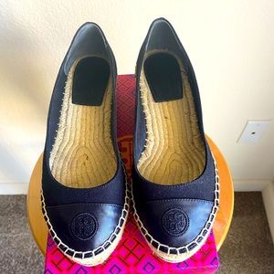 Tory Burch navy espadrilles